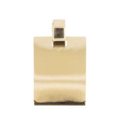 Szögletes sarkú véshető lapmedál, 14 kt 1,95 g