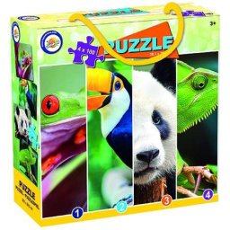 Egzotikus állatok Puzzle 4 az 1 ben 4X 100 db-os