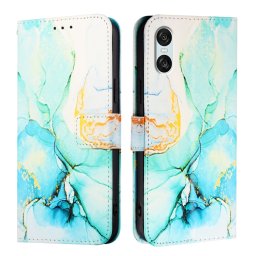 ART MARBLE Pénztárcahuzat Sony Xperia 10 VI készülékhez GREEN