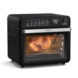 Klarstein Air Glaze Digital forrólevegős fritőz, 2100 W, 16 program, alkalmazás, 34 liter, tartozékkészlettel együtt (TK32-AirGlazeDigBlac)