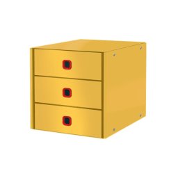 LEITZ fiókos doboz Click&Store COSY, 3 fiókos, meleg sárga színben