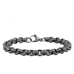 Antik hatású, kígyómintás nemesacél karkötő