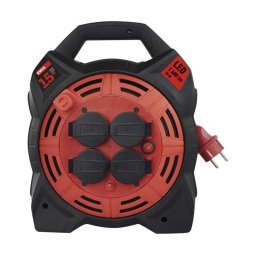 Emos Gumi Kábeldob Led-Es Világítással 4 Aljzat, 15M, 1,5 Mm2, Schuko