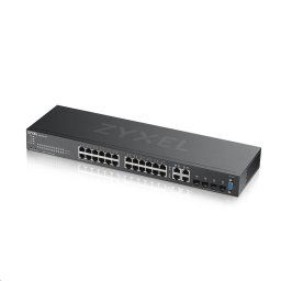 Zyxel GS2220-28 28 portos L2 menedzselt gigabites switch, 24x gigabites RJ45, 4x gigabites RJ45/SFP