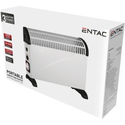 Entac Hordozható Konvekciós Fűtőtest Időzítővel 750 W 53,5cm
