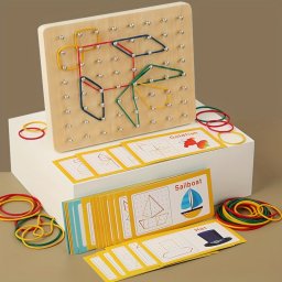 Oktat fa Geoboard gumi szalagokkal