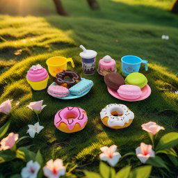Luxus stiz kszlet - Macaron, Fnk, Tejes Torta s Stemnyek Dlutni Tea Szerepjtkhoz