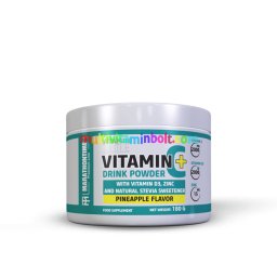 C-Vitamin italpor - D-Vitaminnal Cinkkel és Steviával - 180 g - ananász - Marathontime