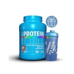 Protein Time Laktázenzimmel Dúsított fehérje fehér csokoládé - eper íz 2270 g - Marathontime