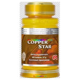 Copper Star 60 db réz tabletta, réz-glükonát 2 mg/tabletta - StarLife