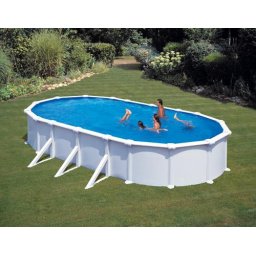 Gre fehér 730x375x132cm ovális medence 0,4mm fólia PROV738