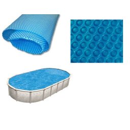 Blue 250 szolártakaró ovális 3,6m x 6,1m medencéhez 250 mikron AS-172016