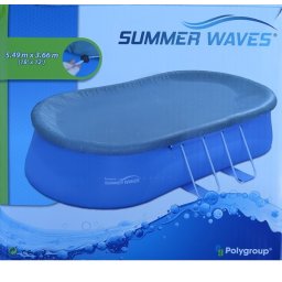 Summer Waves Polygroup 549x366cm ovális puhafalú medence takaró fólia MF-0141