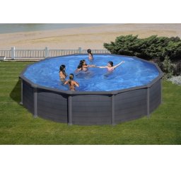 Gre Graphite 4,6x1,2m fémfalas kör medence 0,3mm fólia P460GF