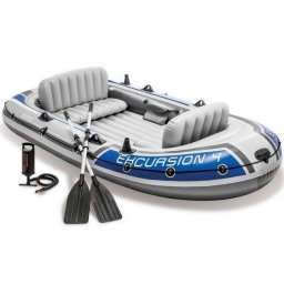 Intex 68324 EXCURSION 4 felfújható 4 személyes gumicsónak szett 315x165x43cm