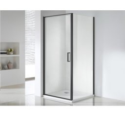 Wellis Quadrum Black sarok zuhanykabin 1 ajtóval 90x90x190cm