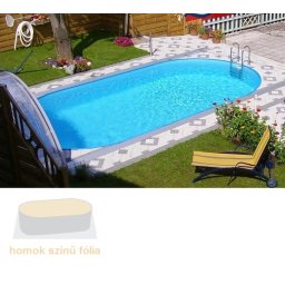 Hobby Pool Styria 6,25x3,6x1,5m fémpalástos medence 0,8mm HOMOK színű fólia SB-012370SA
