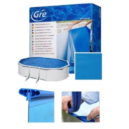 Pótfólia akasztó profilos Gre 610cm x 375cm x 120cm medencéhez 0,4mm vastag FPROV610