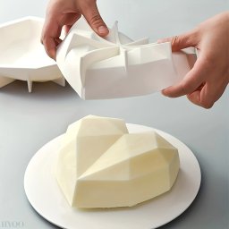 Szv alak szilikon tortaforma, fehr, kzi stforma Valentin-napra, karcsonyra, halloweenre, hlaadsra, anyk napjra