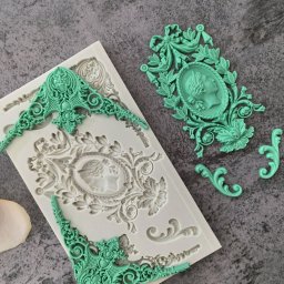 Szilikon Fondant Forma klasszikus Kameval s dszes kerettel