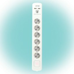 Túlfeszültségvédett hálózati elosztó, USB töltőaljzatokkal