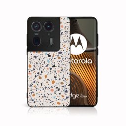 PROTEMIO MY ART Védőburkolat a Motorola Edge 50 Ultra BEIGE TERRAZZO-hoz (162)