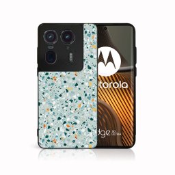PROTEMIO MY ART Védőburkolat a Motorola Edge 50 Ultra-hez BLUE TERRAZZO (164)