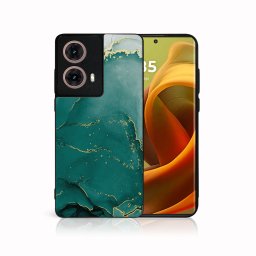 PROTEMIO MY ART Védőburkolat: Motorola Moto G85 5G GREEN MARBLE (145)