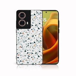 PROTEMIO MY ART Védőburkolat: Motorola Moto G85 5G GREY TERRAZZO (163)