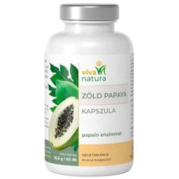 Viva Natura Zöld Papaya papain enzimmel kapszula - 60db