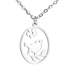 Kismadár nemesacél medál nyakláncon