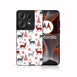 PROTEMIO MY ART Karácsonyi mintájú borító Motorola Edge 50 Pro DEER (068)