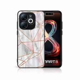 PROTEMIO MY ART Védőburkolat a Infinix Smart 8-hez PINK MARBLE (143)