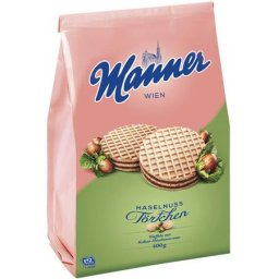MANNER Mogyorós ostya, 400 g, MANNER "Törtchen"
