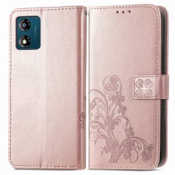 ART FLOWERS Pénztárcahuzat Motorola Moto E13 világos rózsaszín