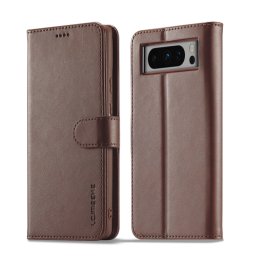 IMEEKE Wallet tok Google Pixel 8 Pro telefonhoz sötétbarna