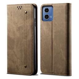 DENIM pénztárcahuzat Motorola Moto-hoz G85 5G szürke-barna