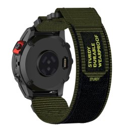 STURDY Nylon szíj Garmin Fenix 8 43mm sötétzöldhöz