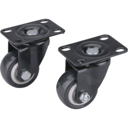 EXTOL PREMIUM kszlkgrg 2 db, nbell, fekete PVC, golyscsapggyal, 40mm, max, teherbrs: 30 kg/db