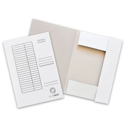 Iratgyűjtő mappa, pólyás dosszié A4, 230 g, karton, táblázatos, fehér