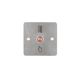 LED-es mikrokapcsolós nyomógomb pajzzsal - NO - piros - cseppálló (IP65) PBK-C-16-NO(LED)-rd