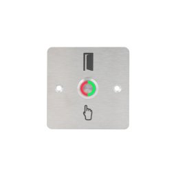LED-es mikrokapcsolós nyomógomb pajzzsal - NO - piros-zöld - cseppálló (IP65) PBK-C-19-NO(LED)-rdgn