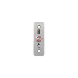 LED-es mikrokapcsolós nyomógomb pajzzsal - NO - piros - cseppálló (IP65) PBK-B-16-NO(LED)-rd