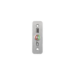 LED-es mikrokapcsolós nyomógomb pajzzsal - NO - piros-zöld - cseppálló (IP65) PBK-B-16-NO(LED)-rdgn