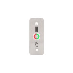 LED-es mikrokapcsolós nyomógomb pajzzsal - NONC - piros-zöld - cseppálló (IP65) PBK-B-16-NONC(LED)-rdgn