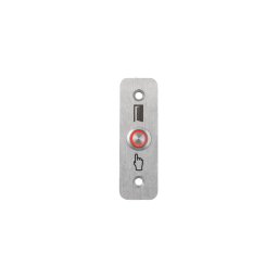 LED-es mikrokapcsolós nyomógomb pajzzsal - NO - piros - cseppálló (IP65) PBK-A-16-NO(LED)-rd