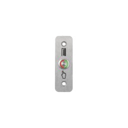 LED-es mikrokapcsolós nyomógomb pajzzsal - NONC - piros/zöld - cseppálló (IP65) PBK-A-16-NONC(LED)-rdgn