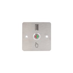 ON-OFF kapcsoló világító LED-el, 86mm széles INOX pajzson PBK-C-19L-NONC-rdgn