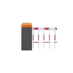 Szervo motoros sorompó - ipari helyekre - 4,5m alsó rácsos kar - narancs-szürke sorompótesttel - balos BXB-S18CB02I-or-2F4.5-L