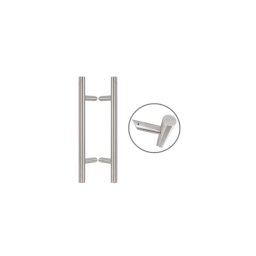 Henger alakú 500 mm hosszú INOX fogantyú pár 45°-os lábakkal - 32 mm csőátmérővel YH-500V/32
